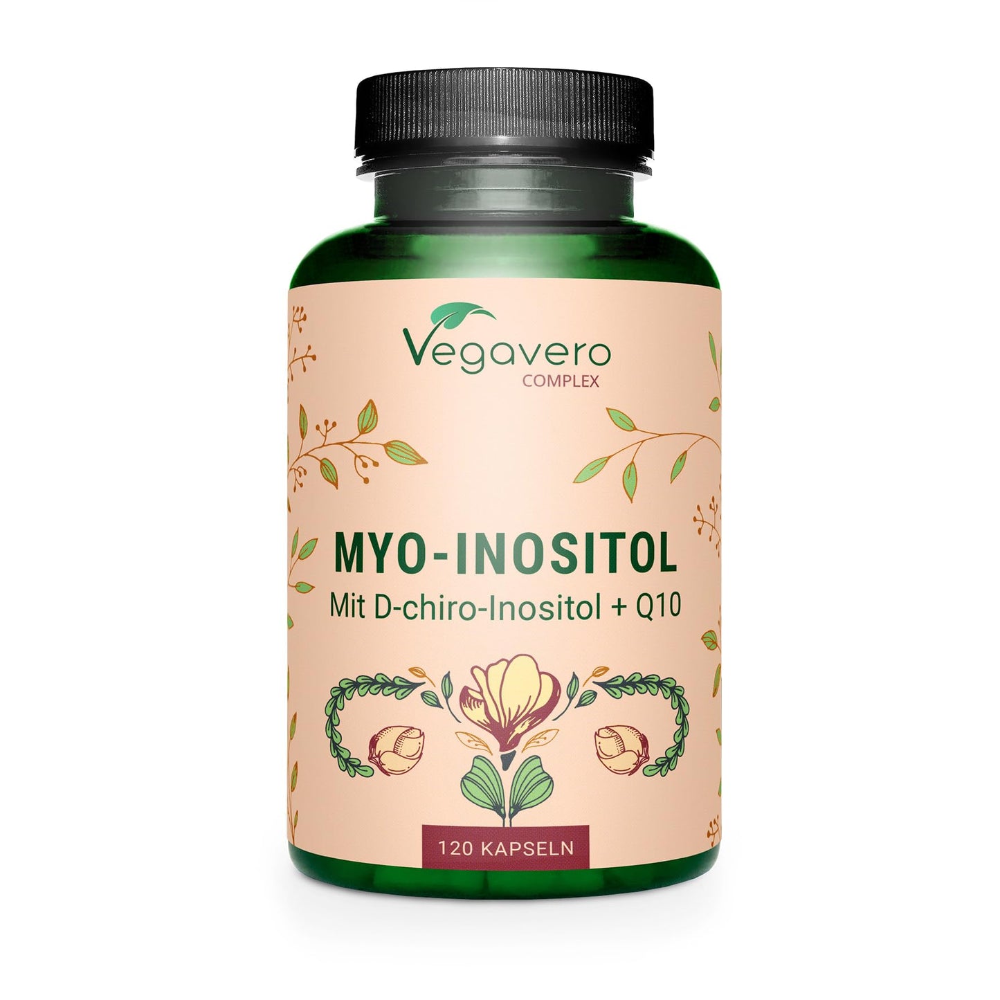 Integratore INOSITOLO | Myo & D Chiro Inositolo, Folato 5-MTHF, Vitamina B6 e Zinco | PCOS e Ovaio Policistico | 120 capsule | Vegan | Vegavero®